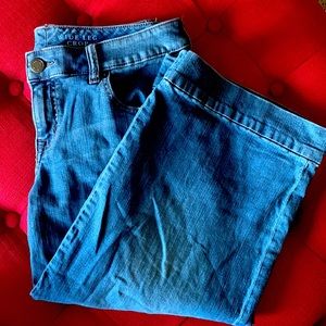 Wide Leg Crop Stretch Denim